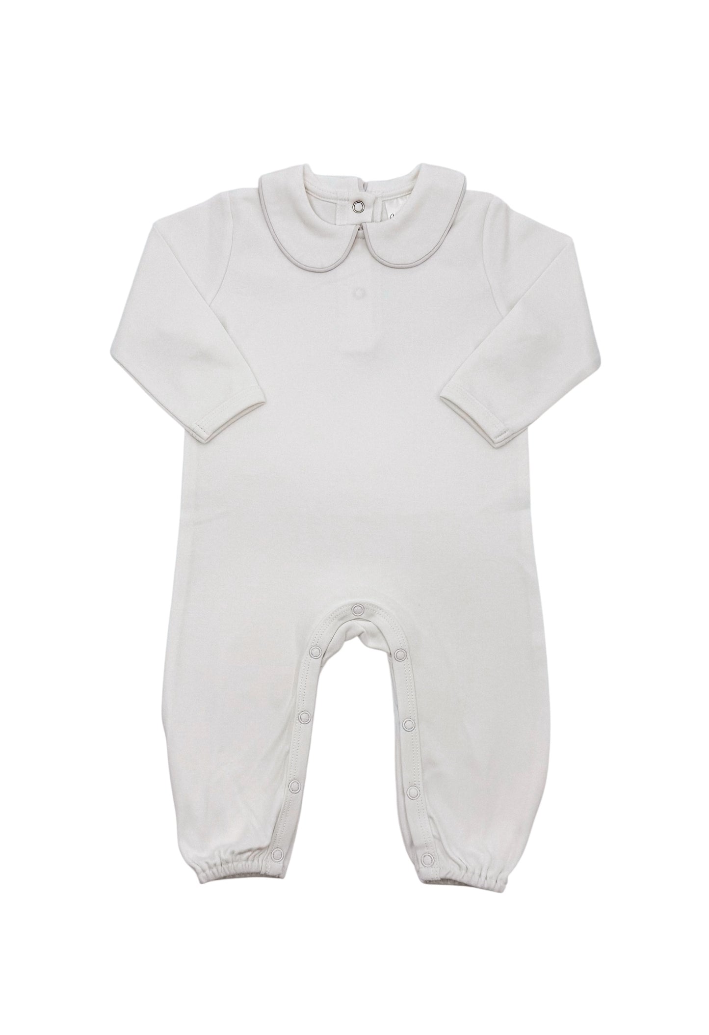 Romper - Piping Collared LS