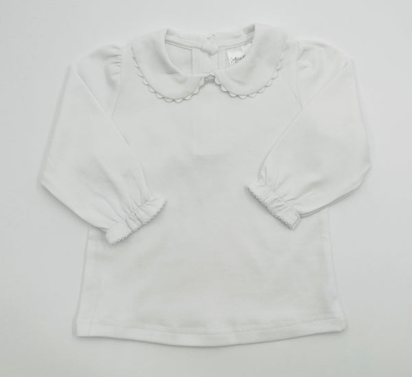 Shirt- Scalloped Collared LS