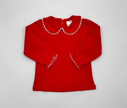 Shirt- Scalloped Collared LS