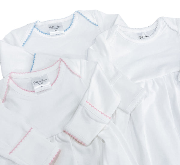 Gowns - Picot Trim (Factory White)