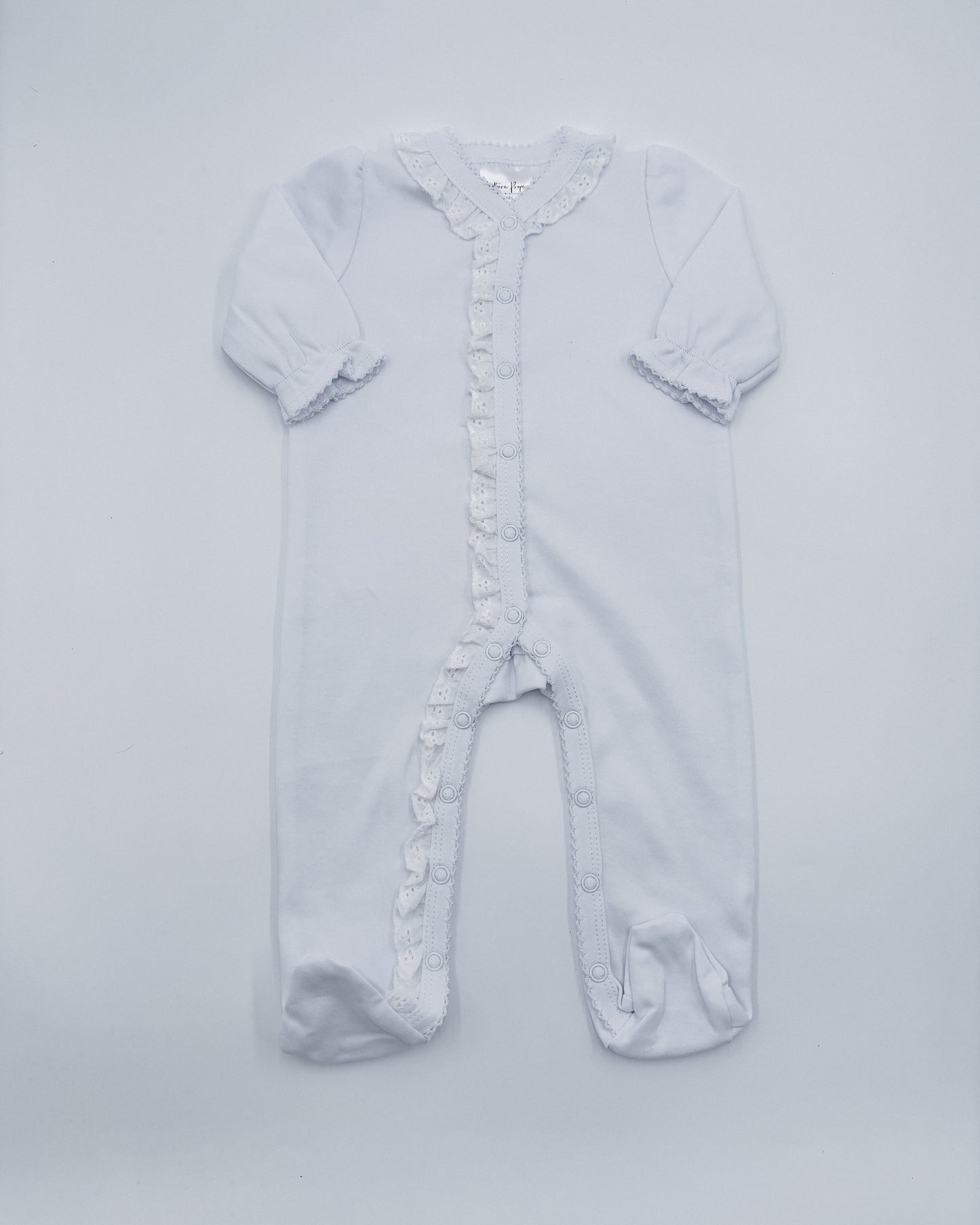 Footies - Lace trim (Factory White)