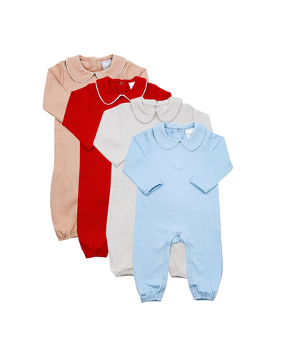 Romper - Piping Collared LS