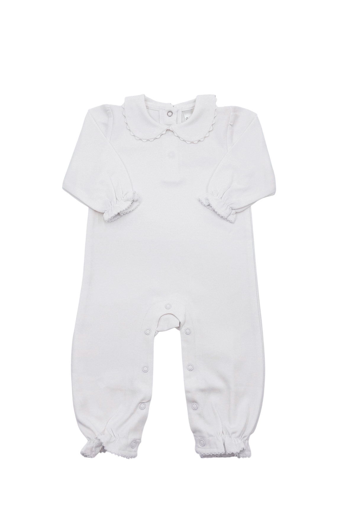 Romper - Scalloped Collared LS