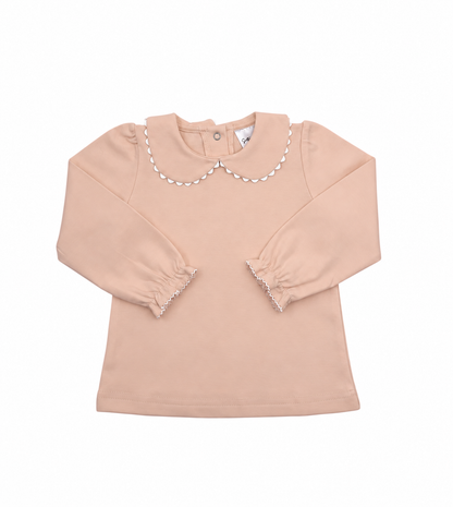 Shirt- Scalloped Collared LS