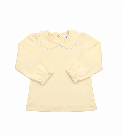Shirt- Scalloped Collared LS