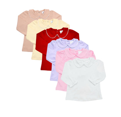 Shirt- Scalloped Collared LS