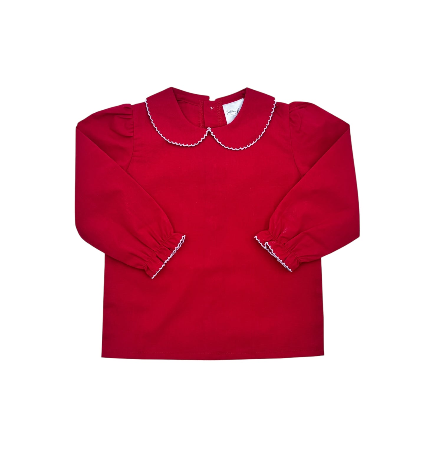 Shirt - Woven Picot Collar LS