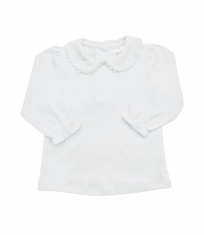 Shirt- Scalloped Collared LS