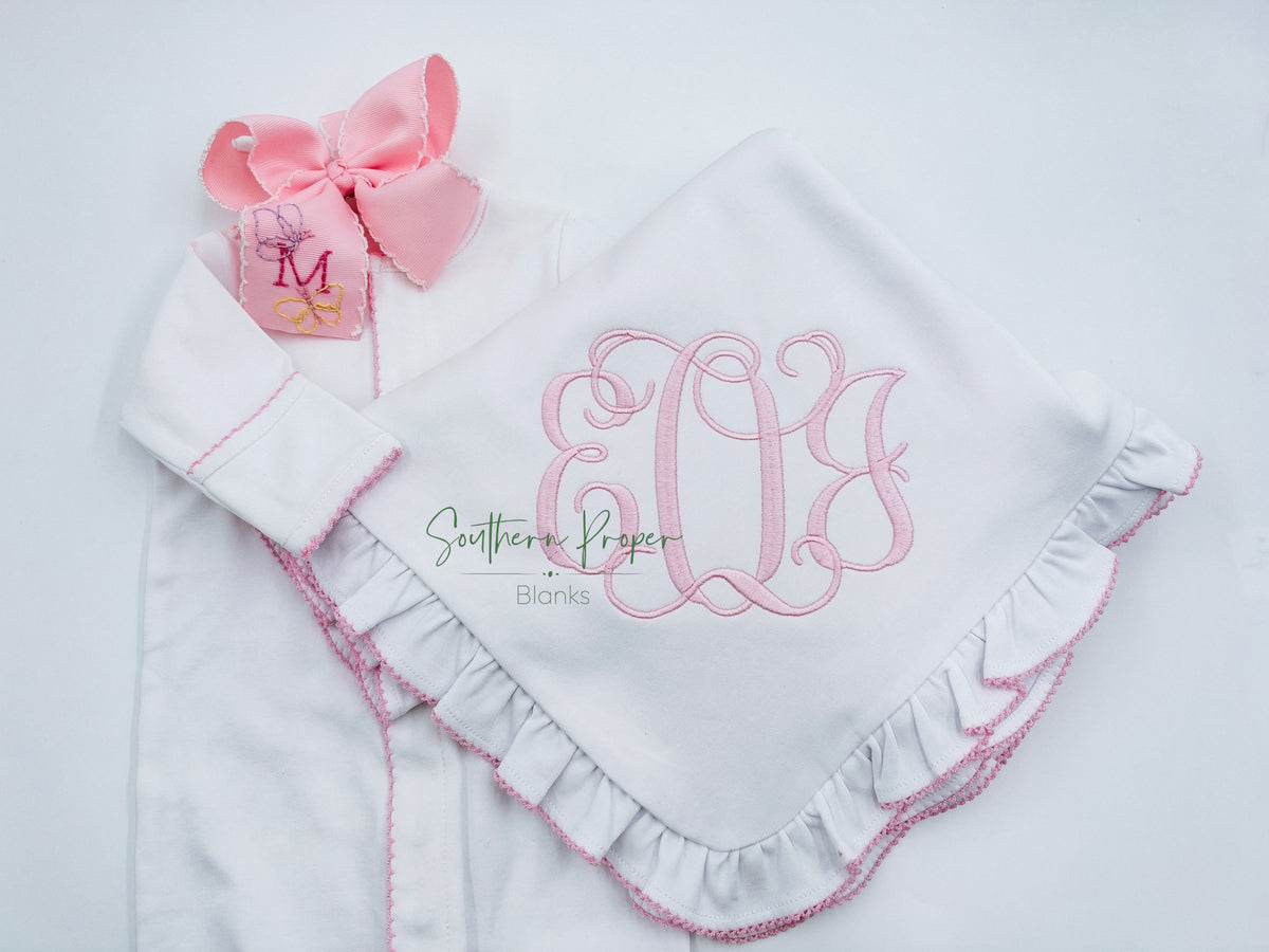 Blanket - Ruffle Picot Trim