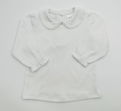 Shirt- Scalloped Collared LS